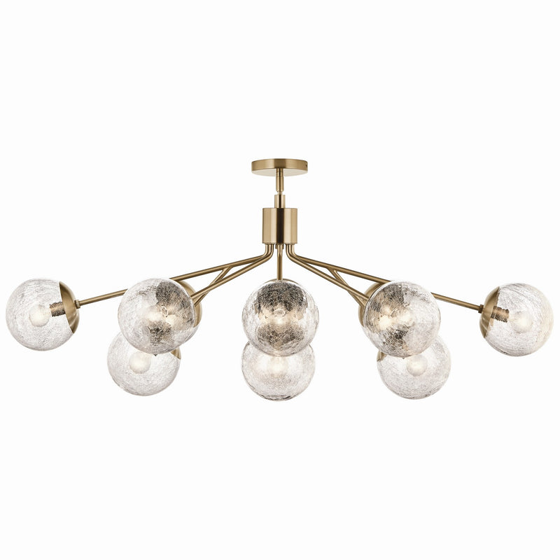 Kichler 52703CPZ 12 Light Linear Chandelier Convertible, Champagne Bronze
