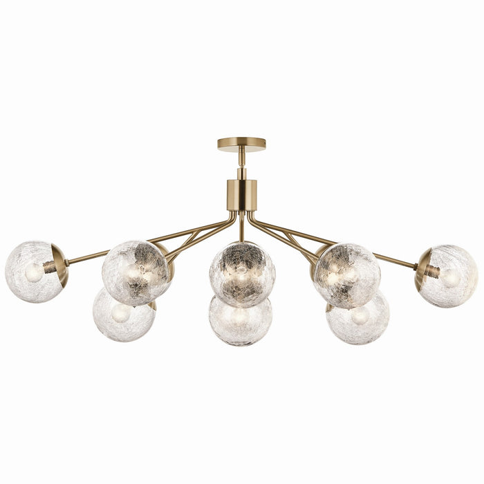 Kichler 52703CPZ 12 Light Linear Chandelier Convertible, Champagne Bronze