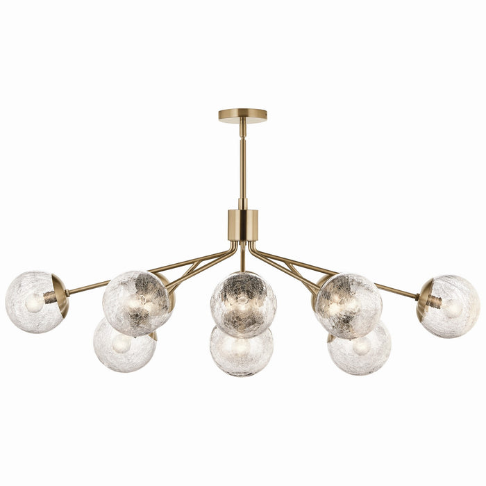 Kichler 52703CPZ 12 Light Linear Chandelier Convertible, Champagne Bronze