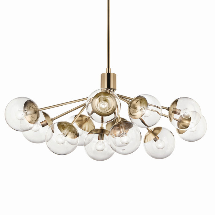 Kichler 52703CPZCLR 12 Light Linear Chandelier Convertible, Champagne Bronze
