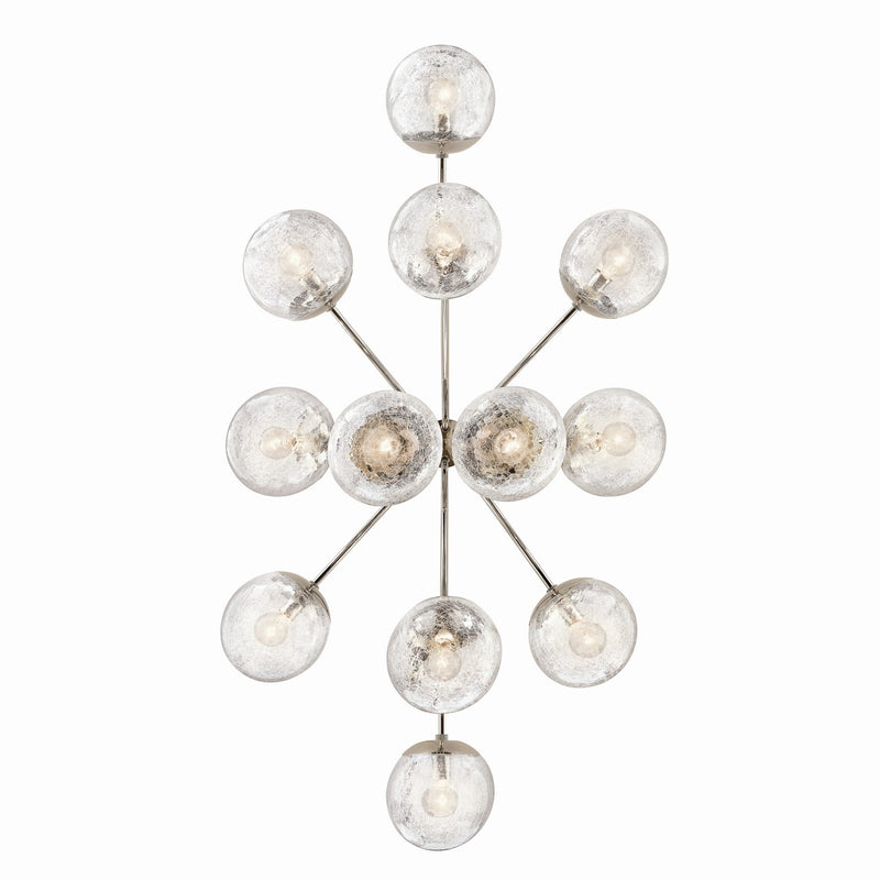 Kichler 52703PN 12 Light Linear Chandelier Convertible, Polished Nickel
