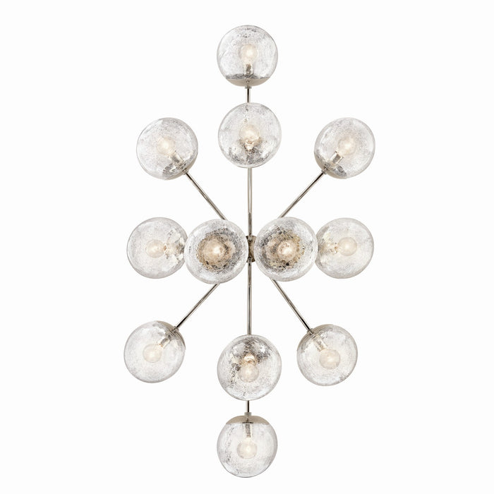 Kichler 52703PN 12 Light Linear Chandelier Convertible, Polished Nickel