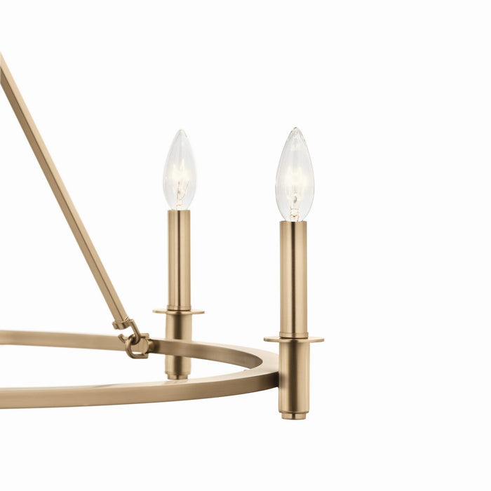Kichler 52705CPZ Six Light Chandelier, Champagne Bronze