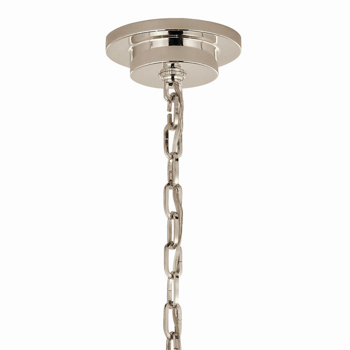Kichler 52705PN Six Light Chandelier, Polished Nickel