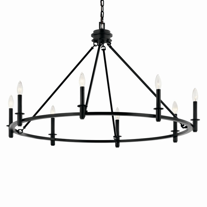 Kichler 52706BK Eight Light Chandelier, Black
