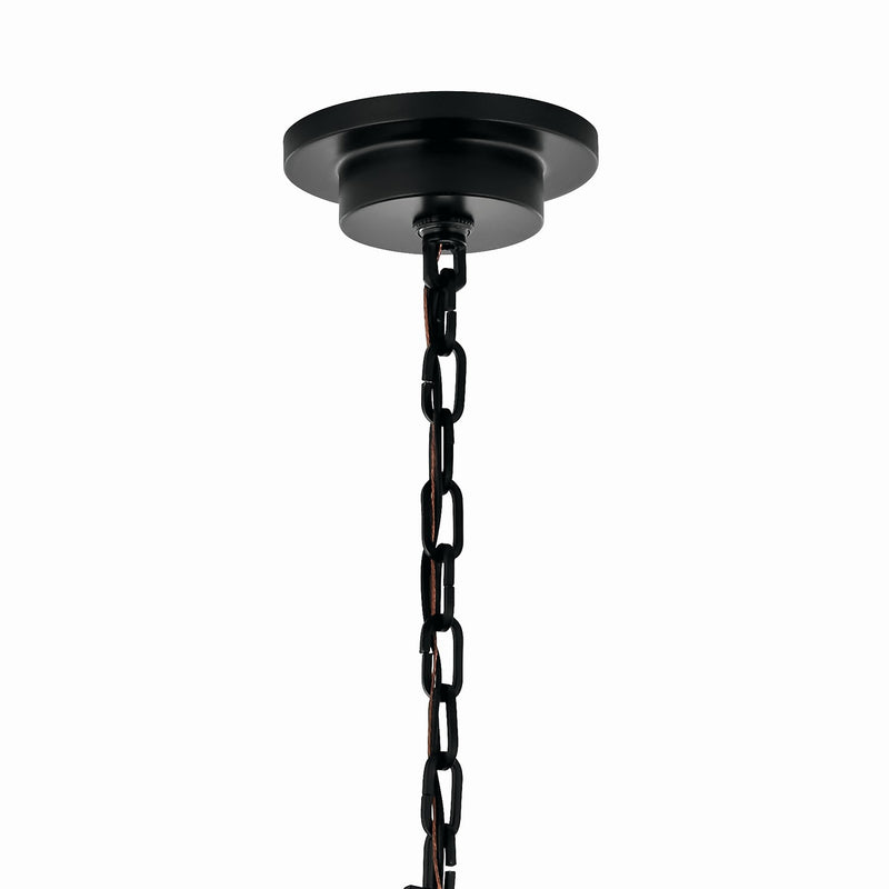 Kichler 52706BK Eight Light Chandelier, Black