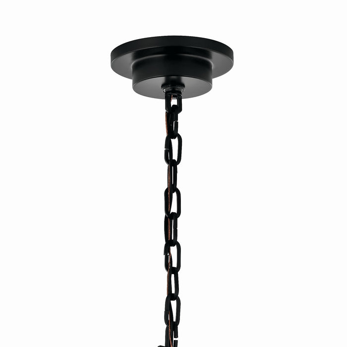 Kichler 52706BK Eight Light Chandelier, Black