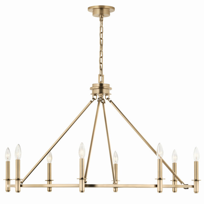 Kichler 52706CPZ Eight Light Chandelier, Champagne Bronze