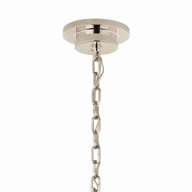 Kichler 52706PN Eight Light Chandelier, Polished Nickel