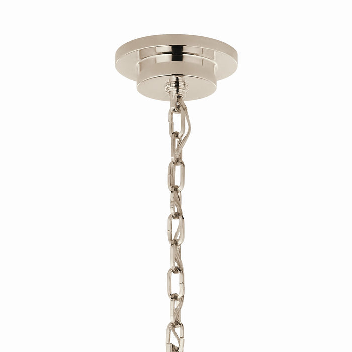Kichler 52706PN Eight Light Chandelier, Polished Nickel
