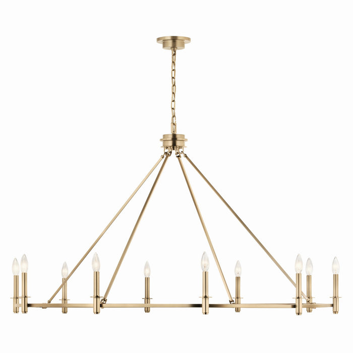 Kichler 52707CPZ Ten Light Chandelier, Champagne Bronze