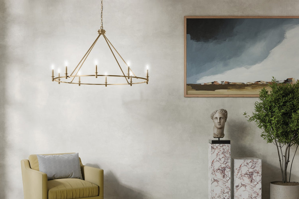 Kichler 52707CPZ Ten Light Chandelier, Champagne Bronze