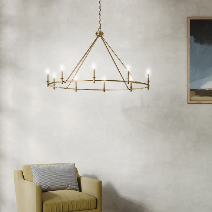 Kichler 52707CPZ Ten Light Chandelier, Champagne Bronze