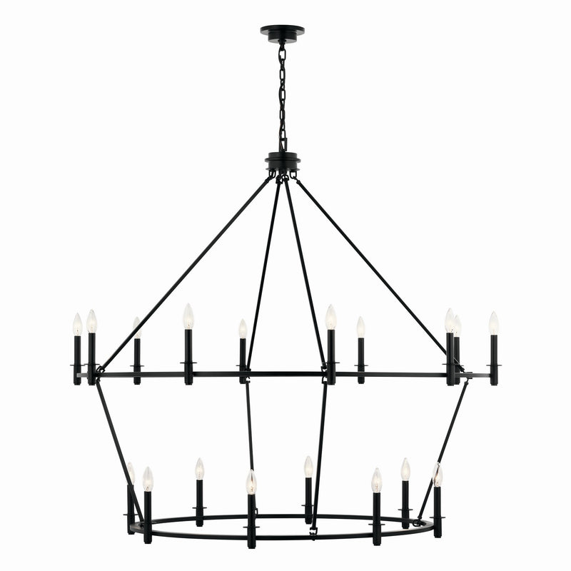 Kichler 52708BK 18 Light Chandelier, Black