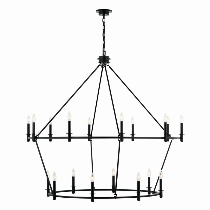 Kichler 52708BK 18 Light Chandelier, Black