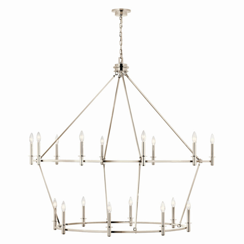 Kichler 52708PN 18 Light Chandelier, Polished Nickel