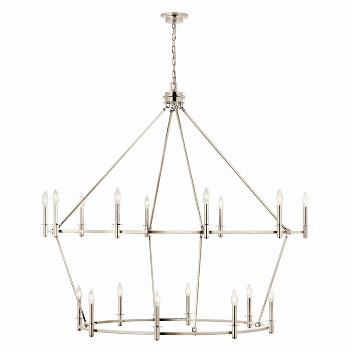 Kichler 52708PN 18 Light Chandelier, Polished Nickel