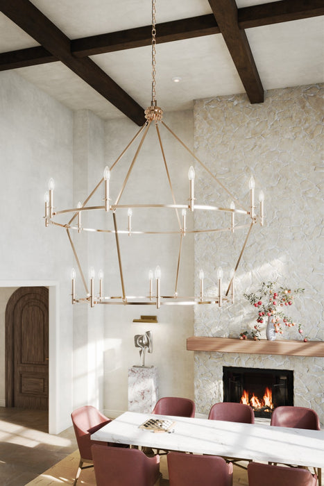 Kichler 52708PN 18 Light Chandelier, Polished Nickel