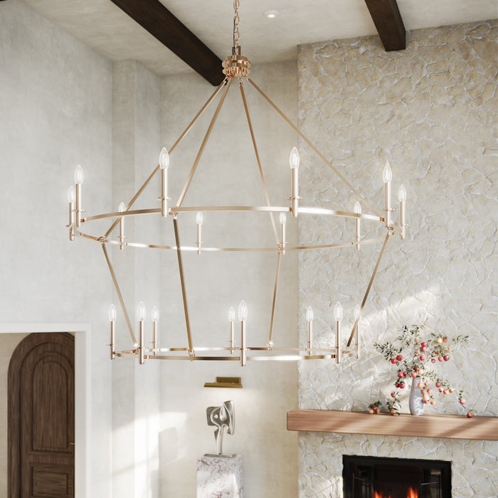 Kichler 52708PN 18 Light Chandelier, Polished Nickel