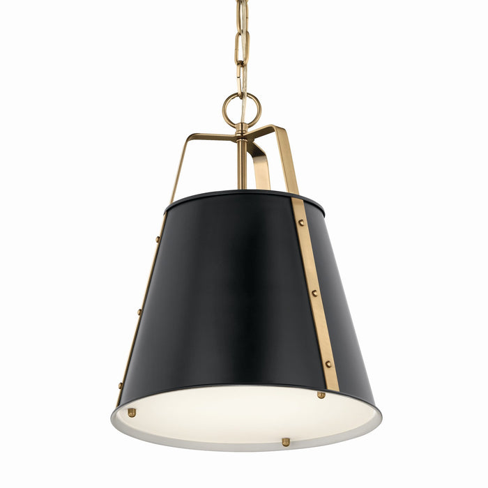 Kichler 52710BK One Light Pendant, Black