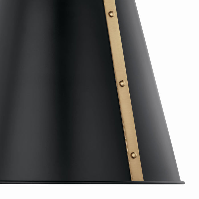 Kichler 52710BK One Light Pendant, Black