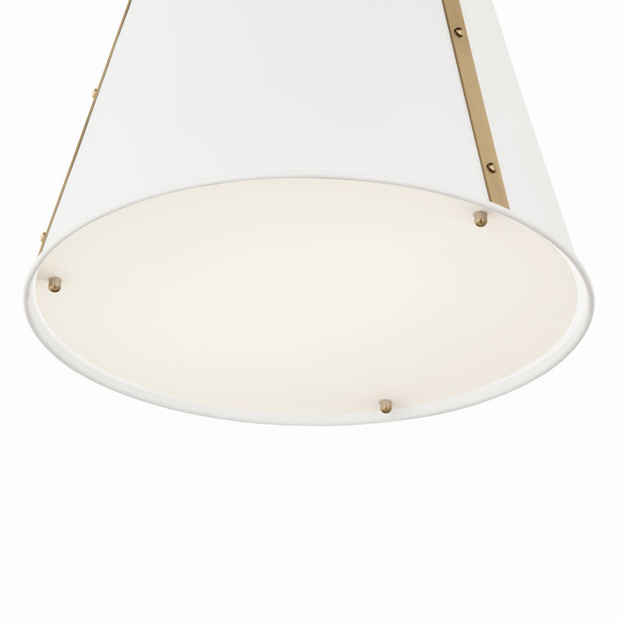 Kichler 52710WH One Light Pendant, White