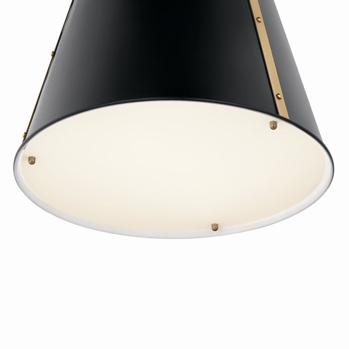Kichler 52711BK Two Light Pendant, Black