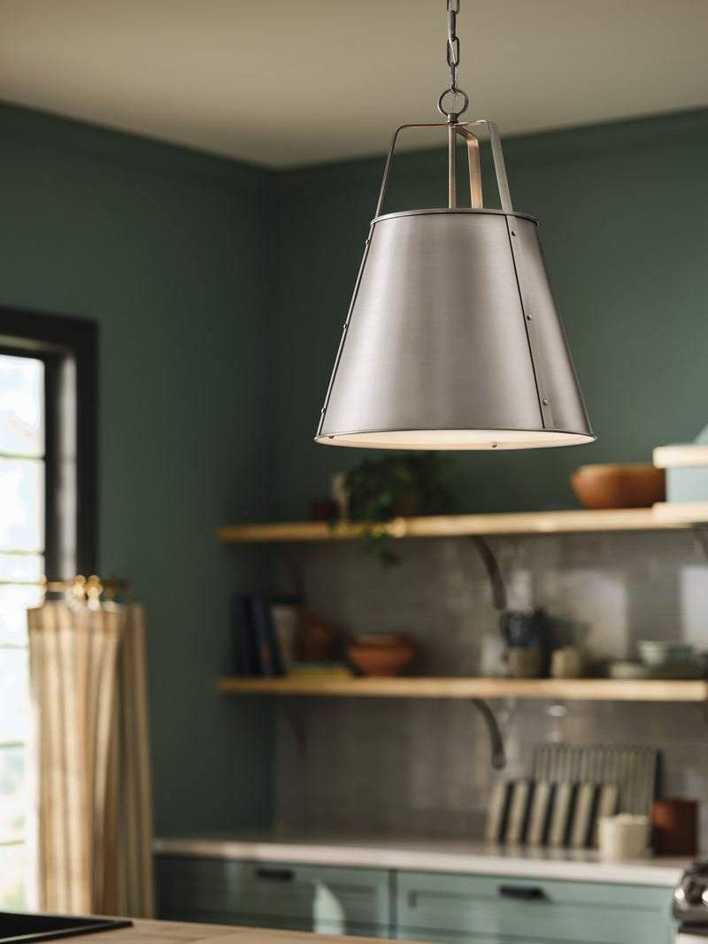 Kichler 52711CLP Two Light Pendant, Classic Pewter