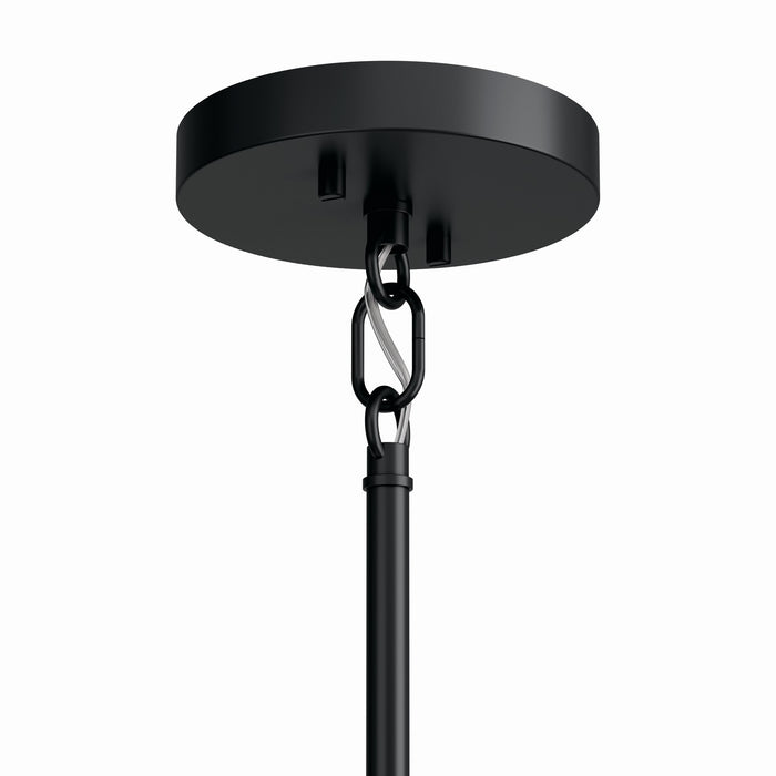 Kichler 52716BK Four Light Chandelier/Semi Flush Mount, Black