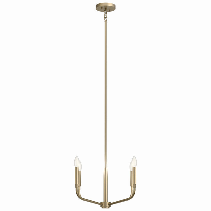 Kichler 52716CPZ Four Light Chandelier/Semi Flush Mount, Champagne Bronze