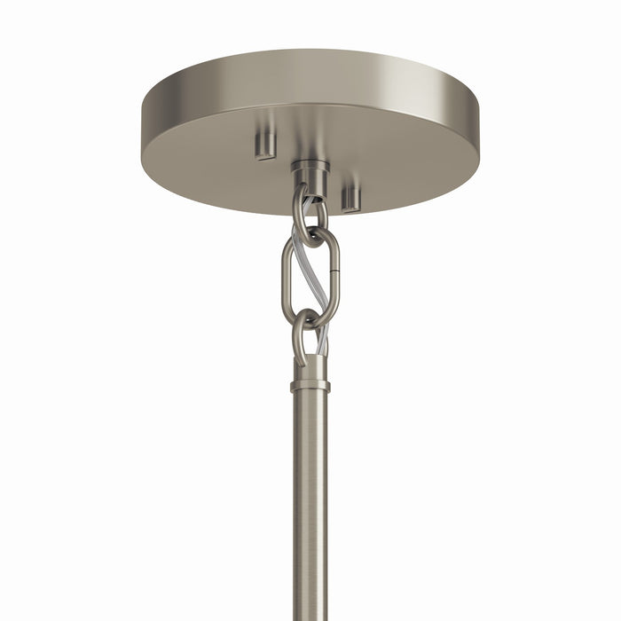 Kichler 52716NI Four Light Chandelier/Semi Flush Mount, Brushed Nickel