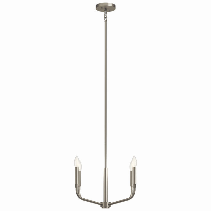 Kichler 52716NI Four Light Chandelier/Semi Flush Mount, Brushed Nickel