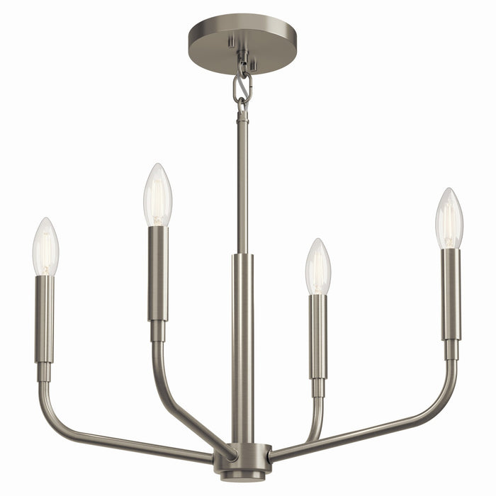 Kichler 52716NI Four Light Chandelier/Semi Flush Mount, Brushed Nickel