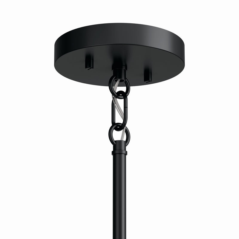Kichler 52717BK Five Light Chandelier, Black