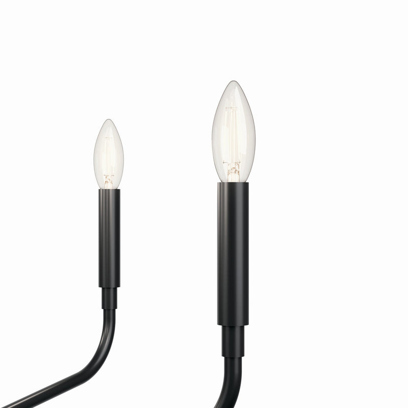 Kichler 52717BK Five Light Chandelier, Black