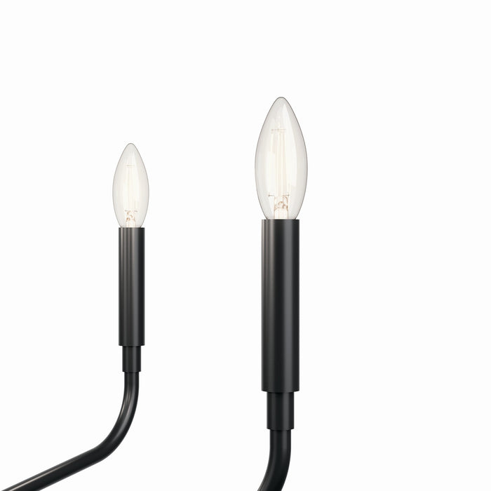 Kichler 52717BK Five Light Chandelier, Black