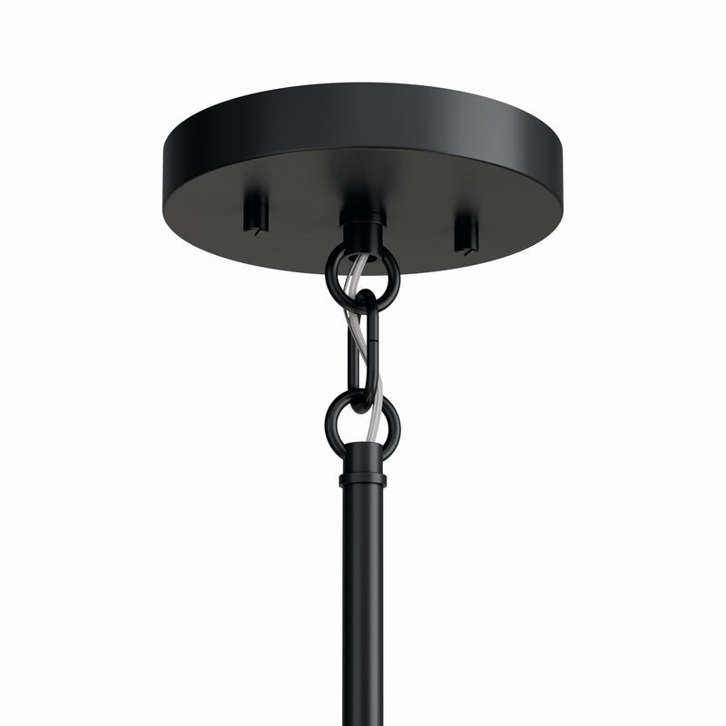 Kichler 52718BK Six Light Chandelier, Black