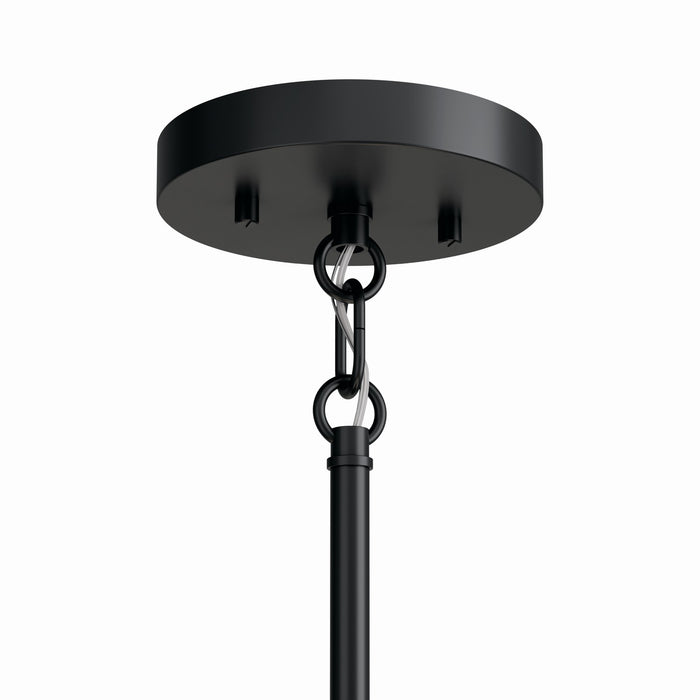 Kichler 52718BK Six Light Chandelier, Black