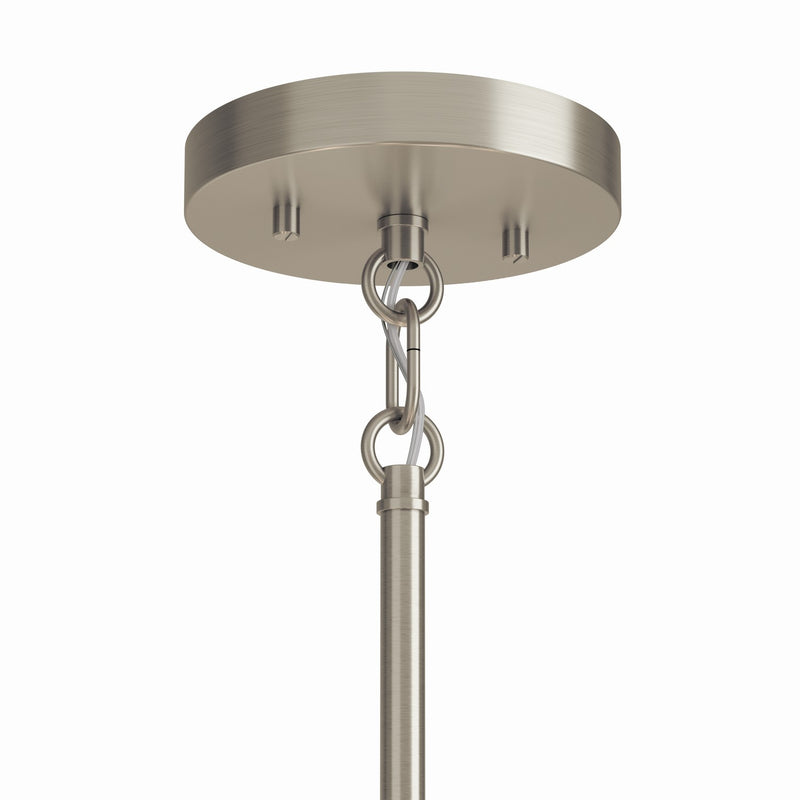 Kichler 52718NI Six Light Chandelier, Brushed Nickel