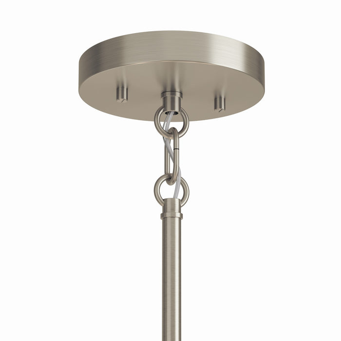Kichler 52718NI Six Light Chandelier, Brushed Nickel