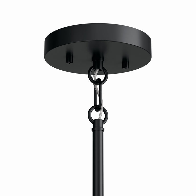 Kichler 52719BK Six Light Chandelier, Black