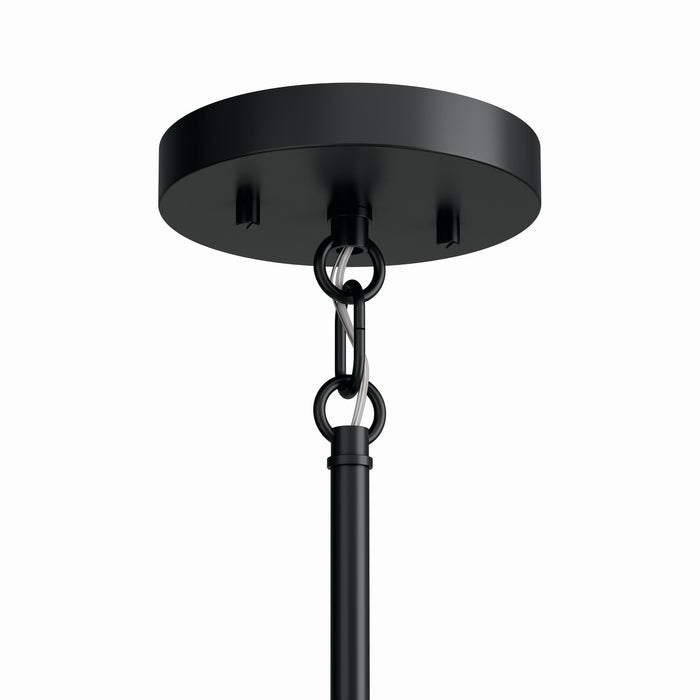 Kichler 52719BK Six Light Chandelier, Black