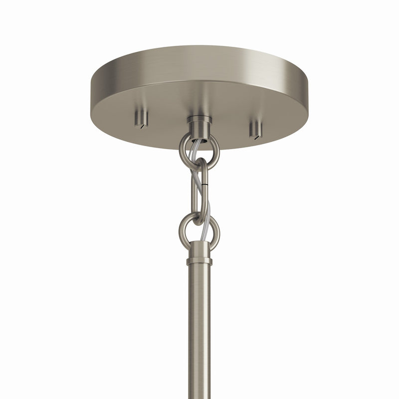 Kichler 52719NI Six Light Chandelier, Brushed Nickel