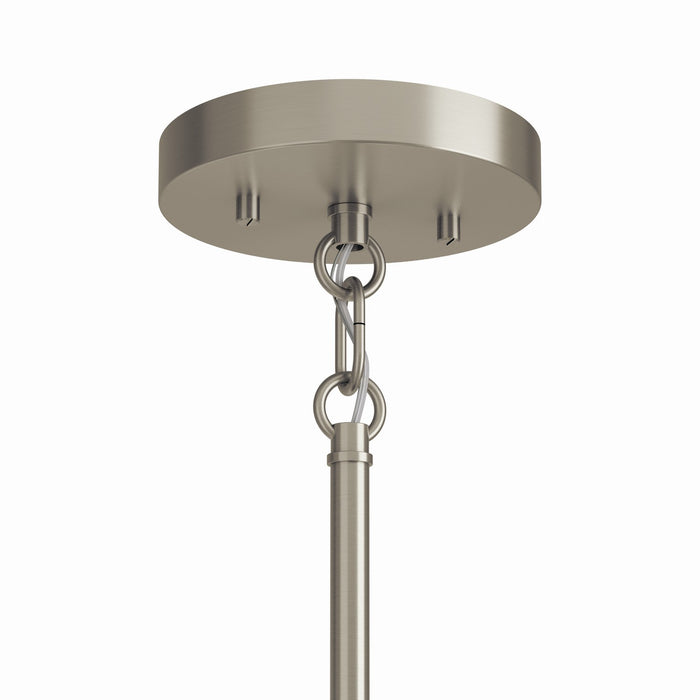 Kichler 52719NI Six Light Chandelier, Brushed Nickel