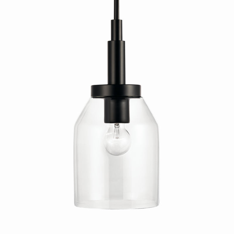 Kichler 52725BK One Light Mini Pendant, Black