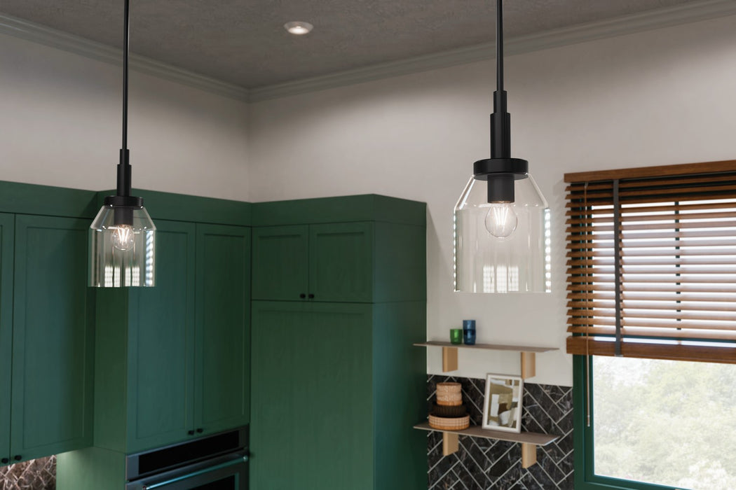 Kichler 52725BK One Light Mini Pendant, Black