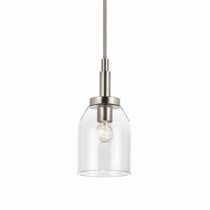 Kichler 52725NI One Light Mini Pendant, Brushed Nickel