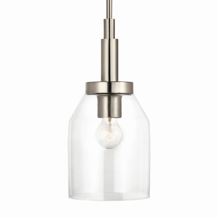Kichler 52725NI One Light Mini Pendant, Brushed Nickel
