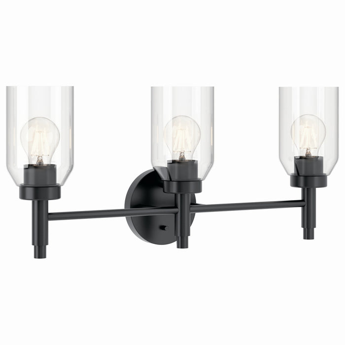 Kichler 55185BK Three Light Vanity, Black
