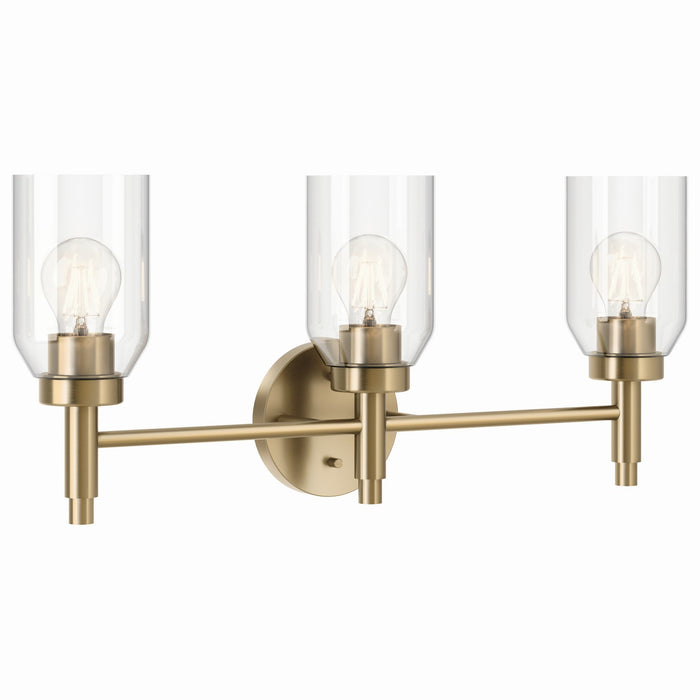 Kichler 55185CPZ Three Light Vanity, Champagne Bronze